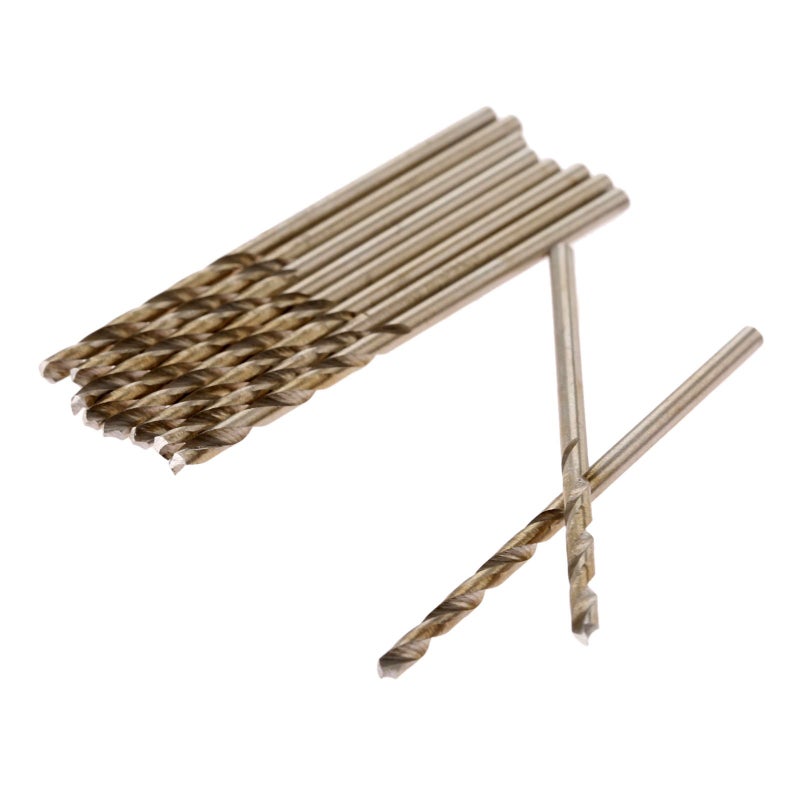 Mtsooning 10PCS 2mm Mini HSS Drill Bit Straight Shank Twist Drill Premium High Speed Steel Jobber Length Drill for Electrical DIY Rotary Hand Tools - Image 2